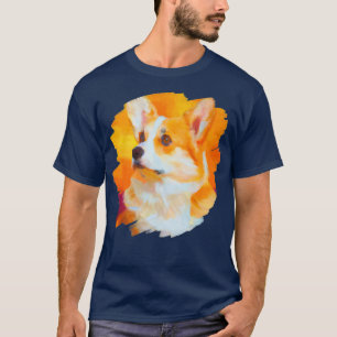 Corgi Dog Art Colour Painting Hunde künstlerische T-Shirt