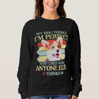 Corgi Dog Art Ideal für Familien Sweatshirt