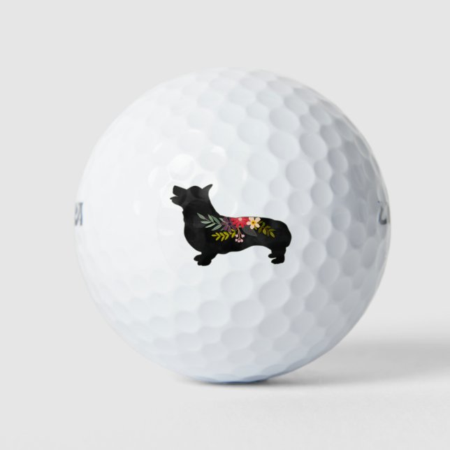 Corgi Dog Breed Boho Silhouette Golfball (Vorderseite)