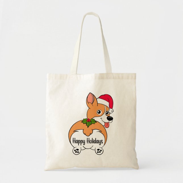 Corgi Dog Christmas Tote Bag Tragetasche (Vorne)