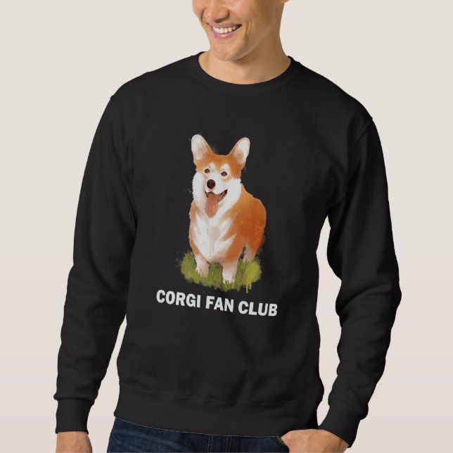 Corgi Dog Cute Playful Puppy Premium Sweatshirt (Vorderseite)
