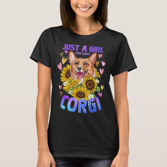 Corgi Dog   Cute Puppy Girl Woman T-Shirt (Vorderseite)