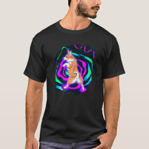 Corgi Dog Dancing Retro Breakdance Dancer T-Shirt