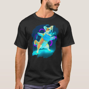 Corgi Dog Dancing Retro Breakdance Dancer T-Shirt