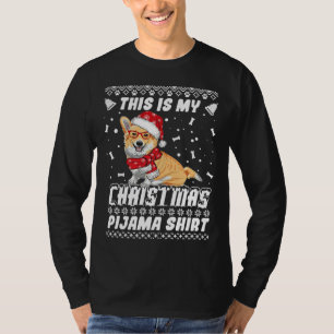 Corgi Dog Das ist mein Weihnachts Pajama Funny Ugi T-Shirt