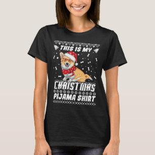 Corgi Dog Das ist mein Weihnachts Pajama Funny Ugi T-Shirt