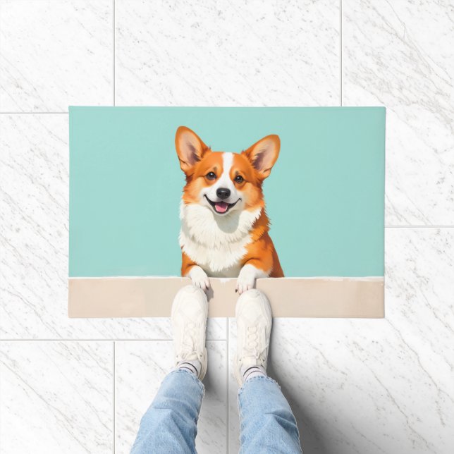 Corgi Dog Doormat Art Fußmatte (Indoor)