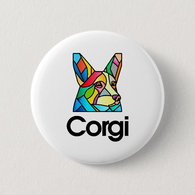 Corgi Dog Eigentümer Pembroke Walisisch Corgi Men  Button (Vorderseite)