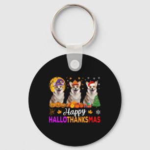 Corgi Dog Halloween Hallothanksmas Schlüsselanhänger