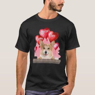 Corgi Dog Happy Valentines Day Pet Dog Lover T-Shirt
