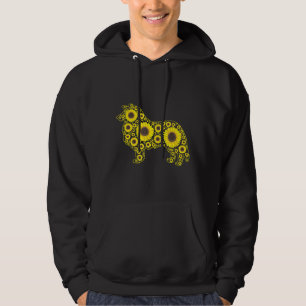 Corgi Dog I Liebe Mama Sunflower Corgi Hoodie