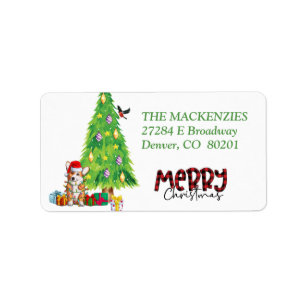 Corgi Dog in der Rücksendeadresse der Tageslicht e Adressaufkleber