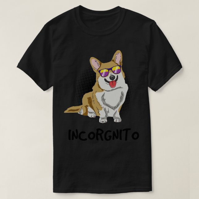 Corgi Dog Incorgnito T-Shirt (Design vorne)