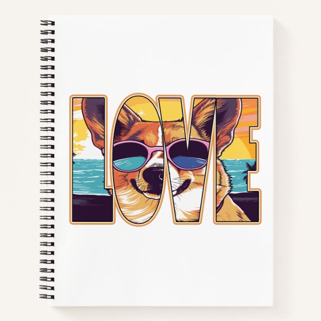 Corgi Dog Liebe Notizbuch (Vorderseite)