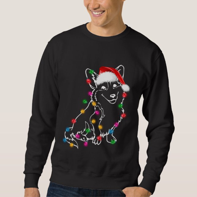 Corgi Dog Lights Christmas Matching Family Sweatshirt (Vorderseite)