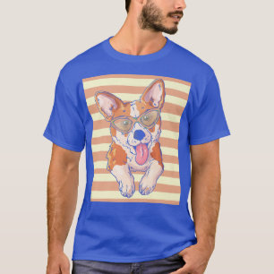 Corgi Dog Lover Shirt Retro Vintag Sunset Corgi D
