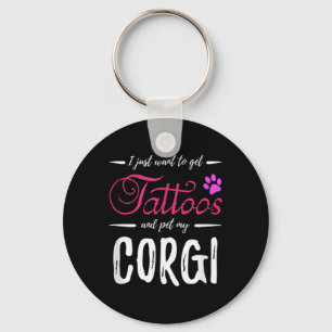 Corgi Dog Lover Tattoo Funny Dog Mama Geschenk Ide Schlüsselanhänger