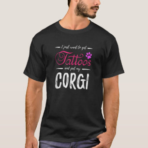 Corgi Dog Lover Tattoo Funny Dog Mama Geschenk Ide T-Shirt