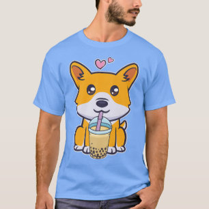 Corgi Dog Loverwitz Boba Tea Dog Lover-394 T-Shirt