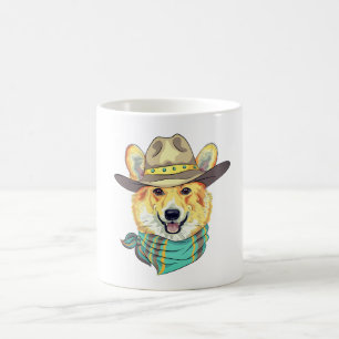 Corgi Dog mit Cowboy-Hut Kaffeetasse