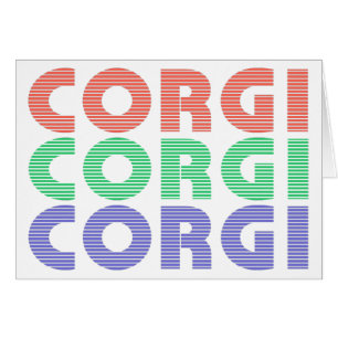 Corgi Dog Moderner farbiger Text