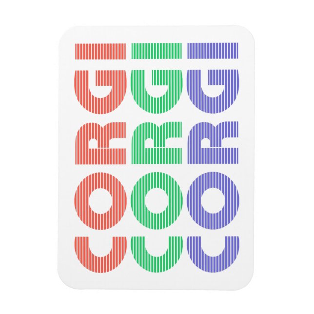 Corgi Dog Moderner farbiger Text Magnet (Vertikal)