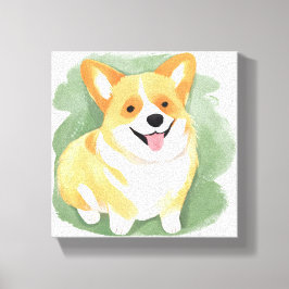 Corgi Dog | Niedliche Hundefresse Leinwanddruck