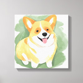 Corgi Dog | Niedliche Hundefresse Leinwanddruck