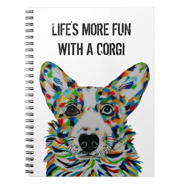 Corgi Dog Notebook 6.5" x 8.75" Notizblock (Vorderseite)