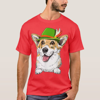 Corgi Dog Oktoberfest Lederhosen Almhut Kinder B T-Shirt