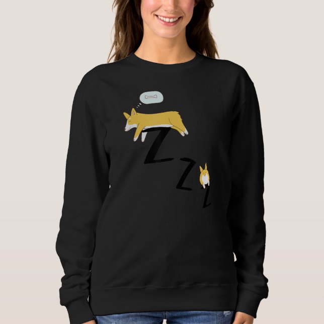 Corgi Dog Pajama Sleep Sweatshirt (Vorderseite)
