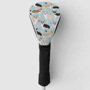 Corgi Dog Paws and Bones Golf Headcover