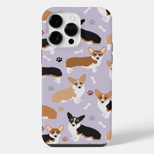 Corgi Dog Paws and Bones iPhone Hülle (Rückseite)