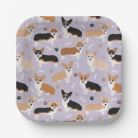 Corgi Dog Paws and Bones Paper Teller