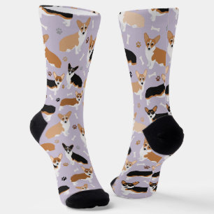 Corgi Dog Paws and Bones Socks Socken
