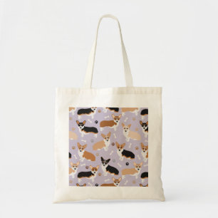 Corgi Dog Paws and Bones Tote Bag Tragetasche