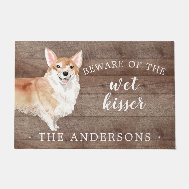 Corgi Dog Personalisiert Door Mat Fußmatte (Vorderseite)