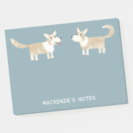 Corgi Dog Personalisiert Post-it Klebezettel