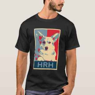 Corgi Dog Queen Pop Art Ihre Königliche Hoheit Hrh T-Shirt