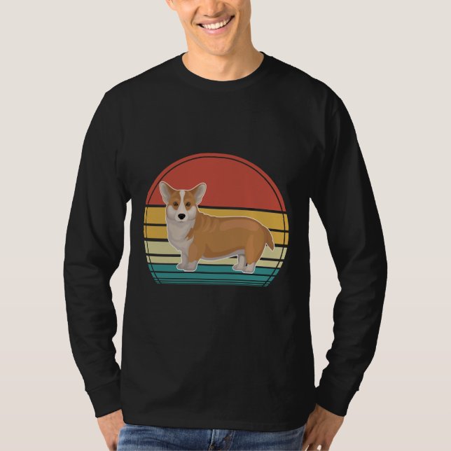 Corgi Dog Retro  20 T-Shirt (Vorderseite)