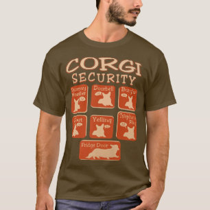 Corgi Dog Security Funny Corgi Pets Lovers Corgi D T-Shirt