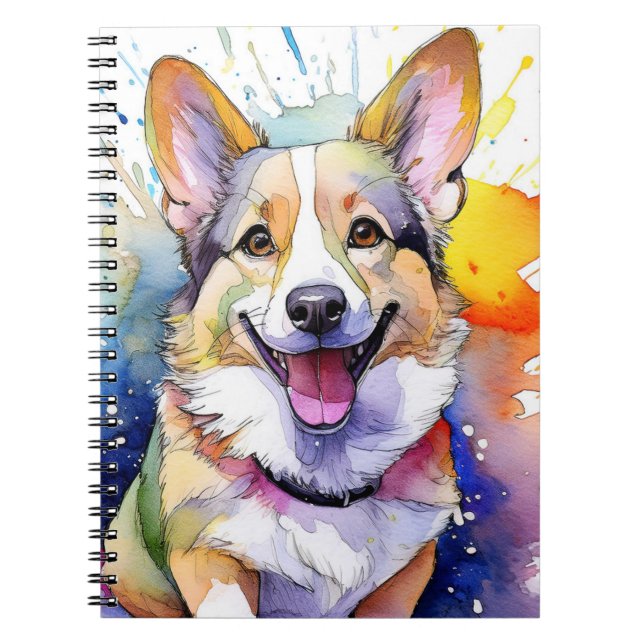 Corgi Dog Spiral Notebook Notizblock (Vorderseite)