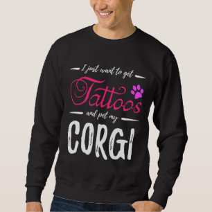 Corgi Dog Tattoo Dog Mama Idee Long 1202 Sweatshirt