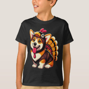 Corgi Dog Türkei Erntedank Kostüme Frauen Männer K T-Shirt