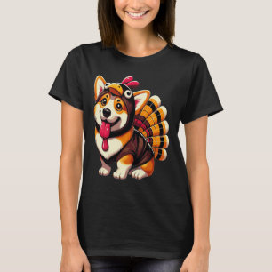 Corgi Dog Türkei Erntedank Kostüme Frauen Männer K T-Shirt