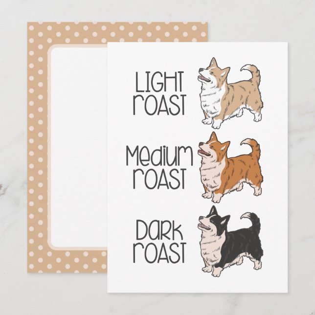 Corgi Dog und Kaffee (Vorne/Hinten)