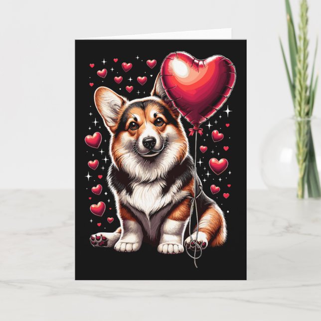 Corgi Dog Valentine's Day Dog Owner Valentine 1  Karte (Vorderseite)