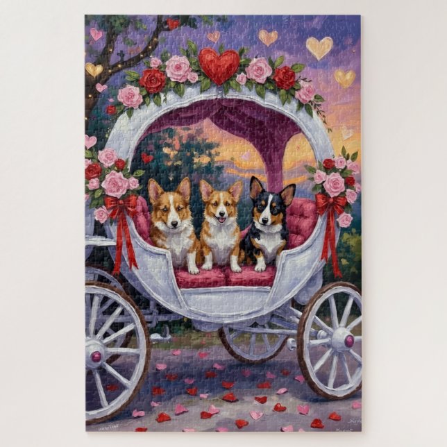 Corgi Dog Valentine's Day  Puzzle (Vertikal)