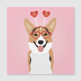 Corgi Dog Valentinstag Magnetkarte