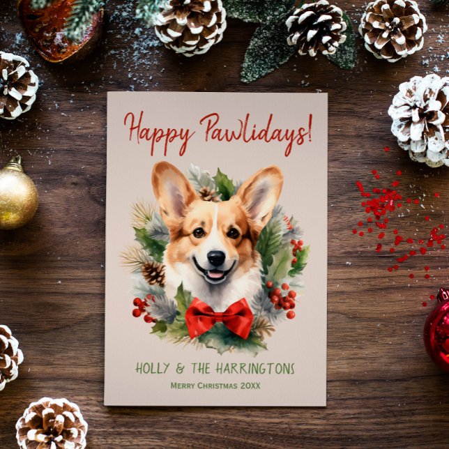 Corgi Dog Weihnachten glücklich Pawlidays Howliday (Von Creator hochgeladen)